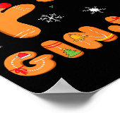 Ginjas Gingerbread Ninjas Funny Ugly Christmas  Poster (Hoek)