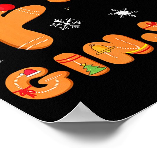 Ginjas Gingerbread Ninjas Funny Ugly Christmas  Poster (Hoek)