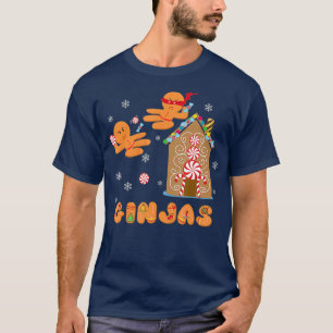 Ginjas Gingerbrood Ninjas Ginja Ninja Kerstmis T-shirt