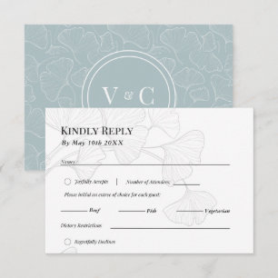 Ginkgo Biloba Dream Wedding Response Kaart