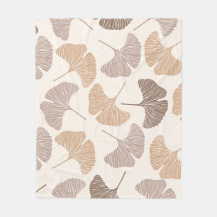Ginkgo biloba: droog naadloos design. fleece deken