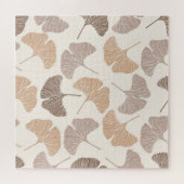 Ginkgo biloba: droog naadloos design. legpuzzel (Horizontaal)
