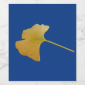 Ginkgo Biloba Leaf Wijnlabel Wijn Etiket (Enkel label)