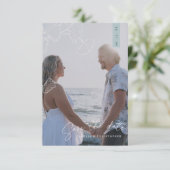 Ginkgo Biloba Whimsical Flat Save The Date Kaart (Staand voorkant)