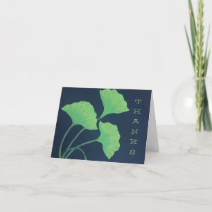 Ginkgo bladeren bedankkaart