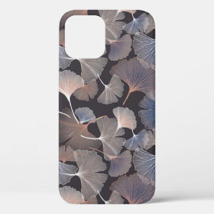 Ginkgo bladeren: elegant natuurlijk patroon. iPhone 12 hoesje