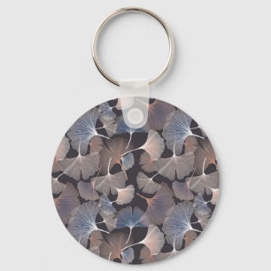 Ginkgo bladeren: elegant natuurlijk patroon. sleutelhanger