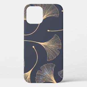 Ginkgo bladeren naadloos bloemenpatroon iPhone 12 hoesje