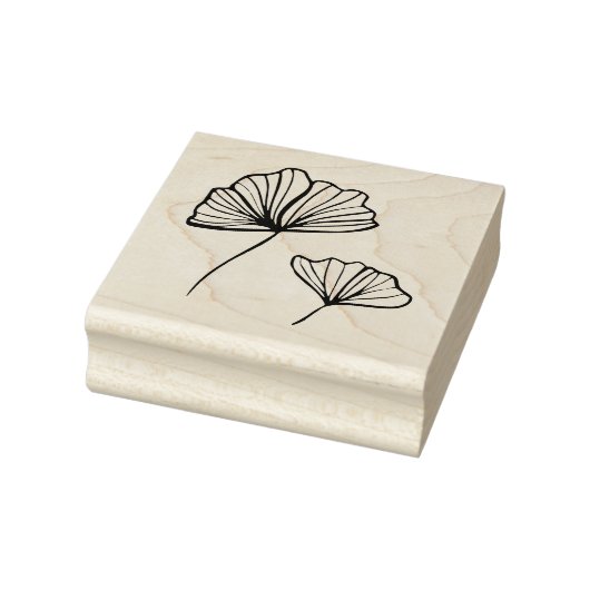 Ginkgo bladeren rubberstempel (Stempel)