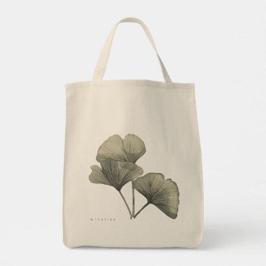 Ginkgo Botanical Design Canvas tas (Achterkant)