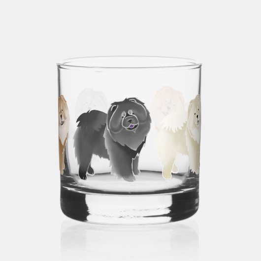 GINKGO CHOW 5 vachtkleuren Rocks glas (Achterkant)