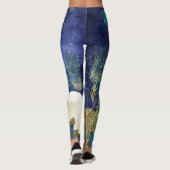 GINKGO crème chow leggings océaniques célestes (Dos)