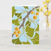 Ginkgo Dance Kaart (Gele Bloem)
