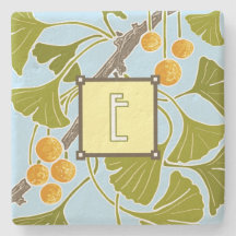 Ginkgo Dance Monogram Letter E