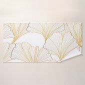 Ginkgo Gold : Arrangement de feuille luxueux (Serviette de bain)