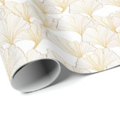 Ginkgo Gold: luxe bladarrangement Cadeaupapier (Rol Hoek)