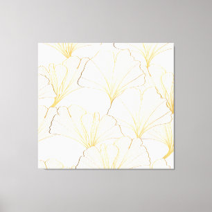 Ginkgo Gold: luxe bladarrangement Canvas Afdruk