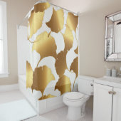 Ginkgo Gold: luxe  design. Douchegordijn (In situ)