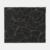 Ginkgo Gold: luxe design Fleece Deken (Voorkant (Horizontaal))