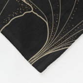 Ginkgo Gold: luxe design Fleece Deken (Hoek)