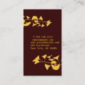 Ginkgo Holistic Zen Monogrammed Visitekaartje (Achterkant)