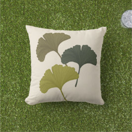 Ginkgo laat  achtergrondkleuren achter buitenkussen