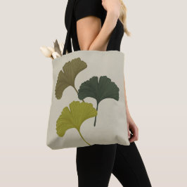 Ginkgo laat  achtergrondkleuren achter draagtas