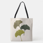 Ginkgo laat  achtergrondkleuren achter draagtas (Voorkant)