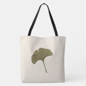 Ginkgo laat  achtergrondkleuren achter draagtas (Achterkant)