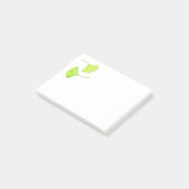 Ginkgo laat botanische kunst over post-it® notes (Schuin)