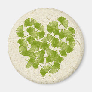 Ginkgo Leaf Heart Magneet