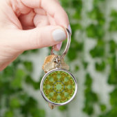 Ginkgo Leaf Kaleidoscope Mandala Sleutelhanger (Hand)