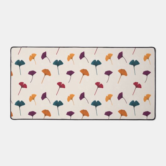 Ginkgo Leaf Pattern Waterverf Herfst Herfstkleuren Bureaumat (Voorkant)