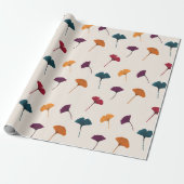 Ginkgo Leaf Pattern Waterverf Herfst Herfstkleuren Cadeaupapier (Uitgerold)