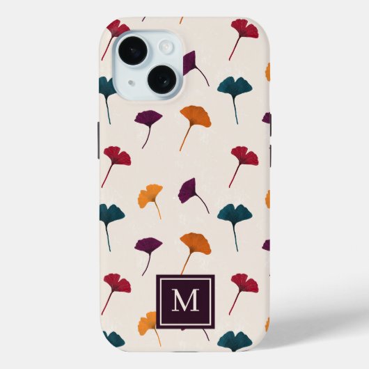Ginkgo Leaf Pattern Waterverf Herfst Herfstkleuren Case-Mate iPhone Case (Achterkant)