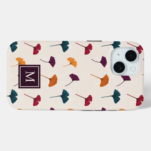 Ginkgo Leaf Pattern Waterverf Herfst Herfstkleuren Case-Mate iPhone Case (Achterkant (horizontaal))