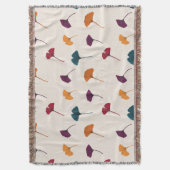 Ginkgo Leaf Pattern Waterverf Herfst Herfstkleuren Deken (Voorkant Verticaal)