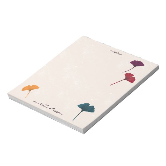 Ginkgo Leaf Pattern Waterverf Herfst Herfstkleuren Notitieblok (Gedraaid)