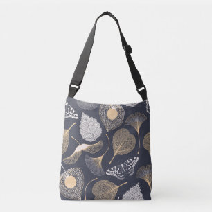 Ginkgo Leaves: Naadloze bloemige elegantie. Crossbody Tas