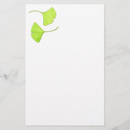Ginkgo leest botanische kunstgebaren briefpapier (Voorkant)