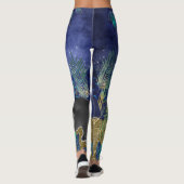 GINKGO leggings van de hemelzee met zwarte chow (Achterkant)