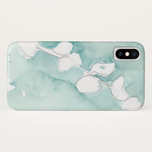 Ginkgo op Dusty Blauwgroen - Wit Case-Mate iPhone Case (Achterkant (horizontaal))