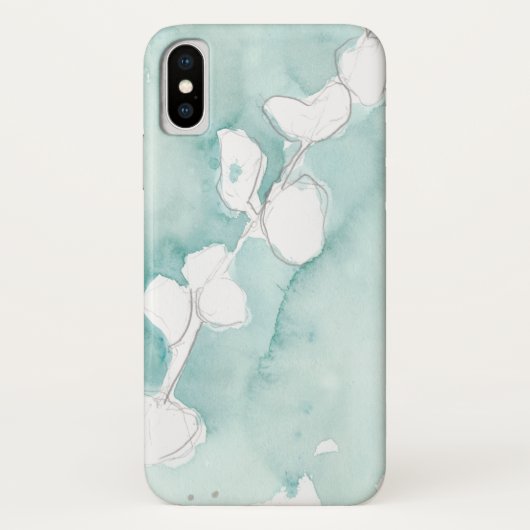 Ginkgo op Dusty Blauwgroen - Wit Case-Mate iPhone Case (Achterkant)