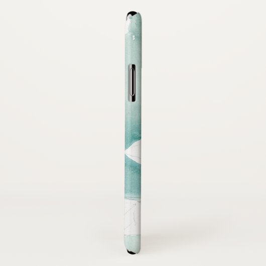Ginkgo op Dusty Blauwgroen - Wit Case-Mate iPhone Case (Achterkant / rechts)