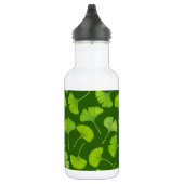Ginkgo patroon op donkergroen waterfles  (Rechts)