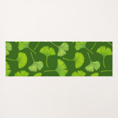 Ginkgo patroon op donkergroen yogamat (Achterkant (horizontaal))