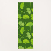 Ginkgo patroon op donkergroen yogamat (Voorkant)