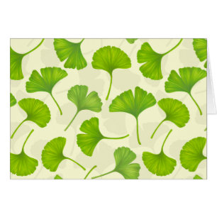 Ginkgo patroon op wit