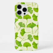 Ginkgo patroon op wit iPhone hoesje (Achterkant)