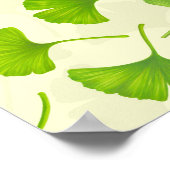 Ginkgo patroon op wit poster (Hoek)